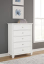 Sam's Furniture - Ashley Furniture - Fortman Bedroom - King Panel Storage Bed / White - B680B22