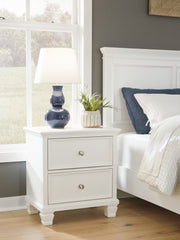 Sam's Furniture - Ashley Furniture - Fortman Bedroom - Two Drawer Night Stand / White - B680-92