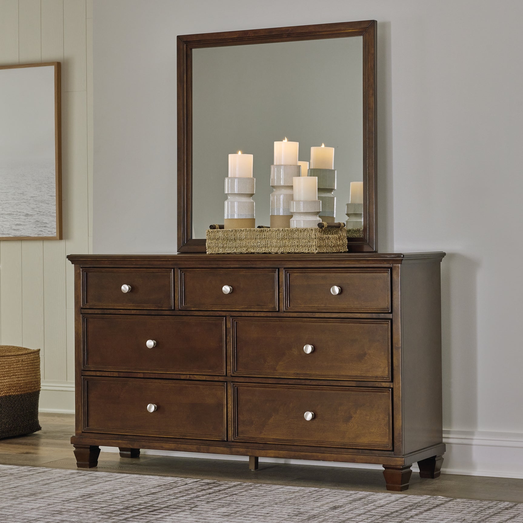 Sam's Furniture - Ashley Furniture - Danabrin Bedroom - Dresser and Mirror / Brown - B685B1