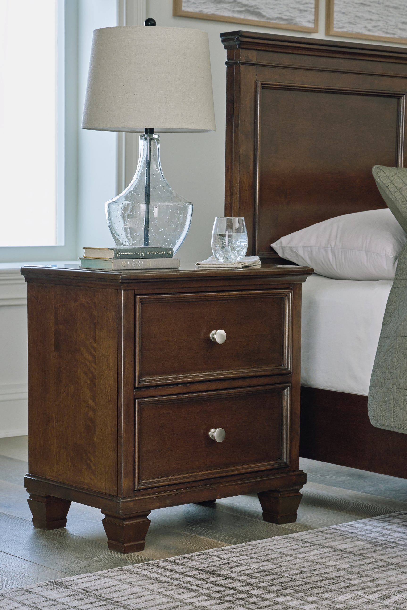 Sam's Furniture - Ashley Furniture - Danabrin Bedroom - Two Drawer Night Stand / Brown - B685-92