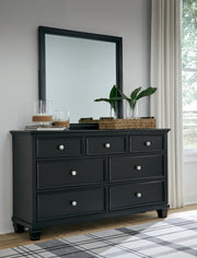Sam's Furniture - Ashley Furniture - Lanolee Bedroom - Dresser and Mirror / Black - B687B1