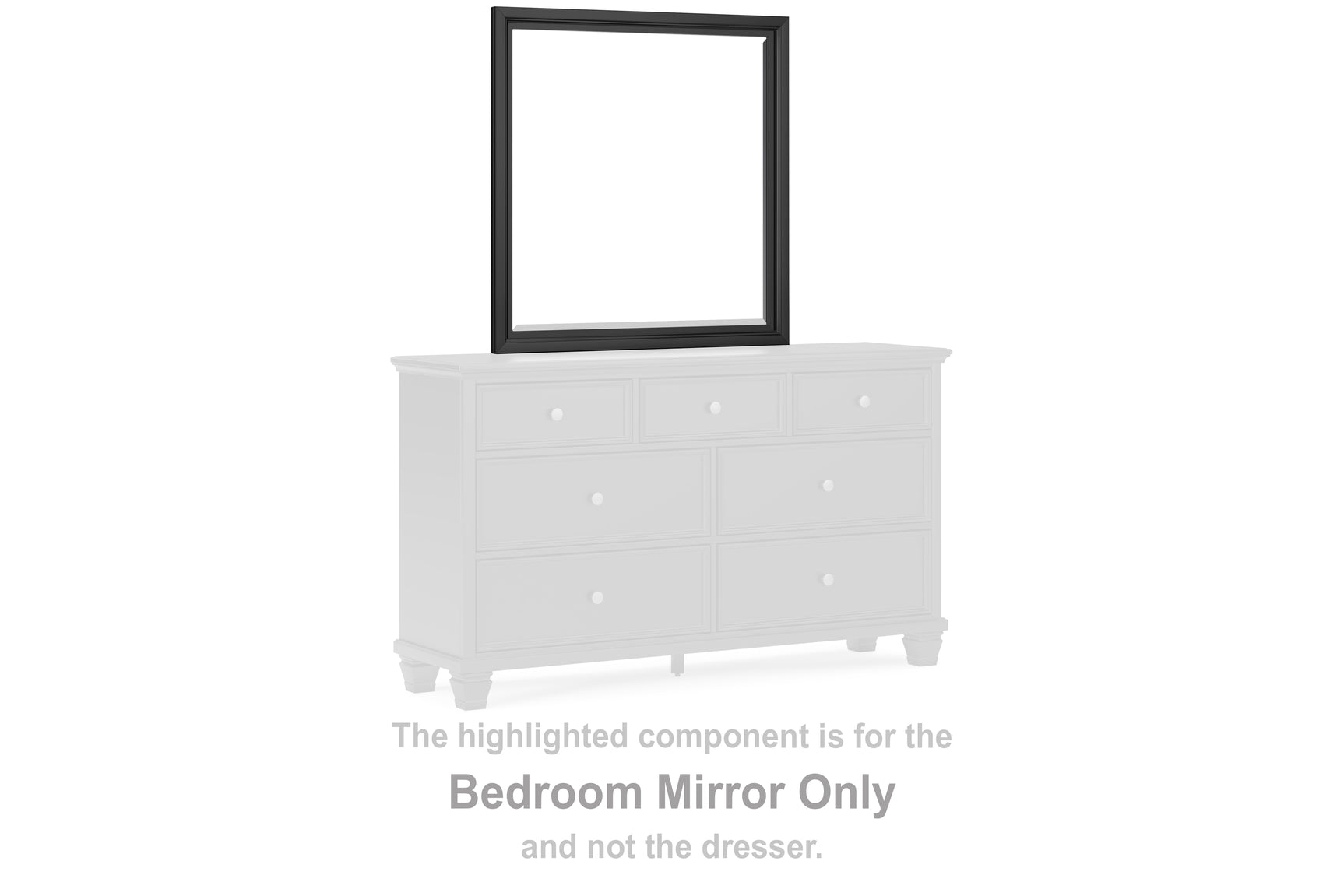 Sam's Furniture - Ashley Furniture - Lanolee Bedroom - Bedroom Mirror / Black - B687-36