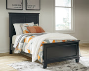 Sam's Furniture - Ashley Furniture - Lanolee Bedroom - Twin Panel Bed / Black - B687B2