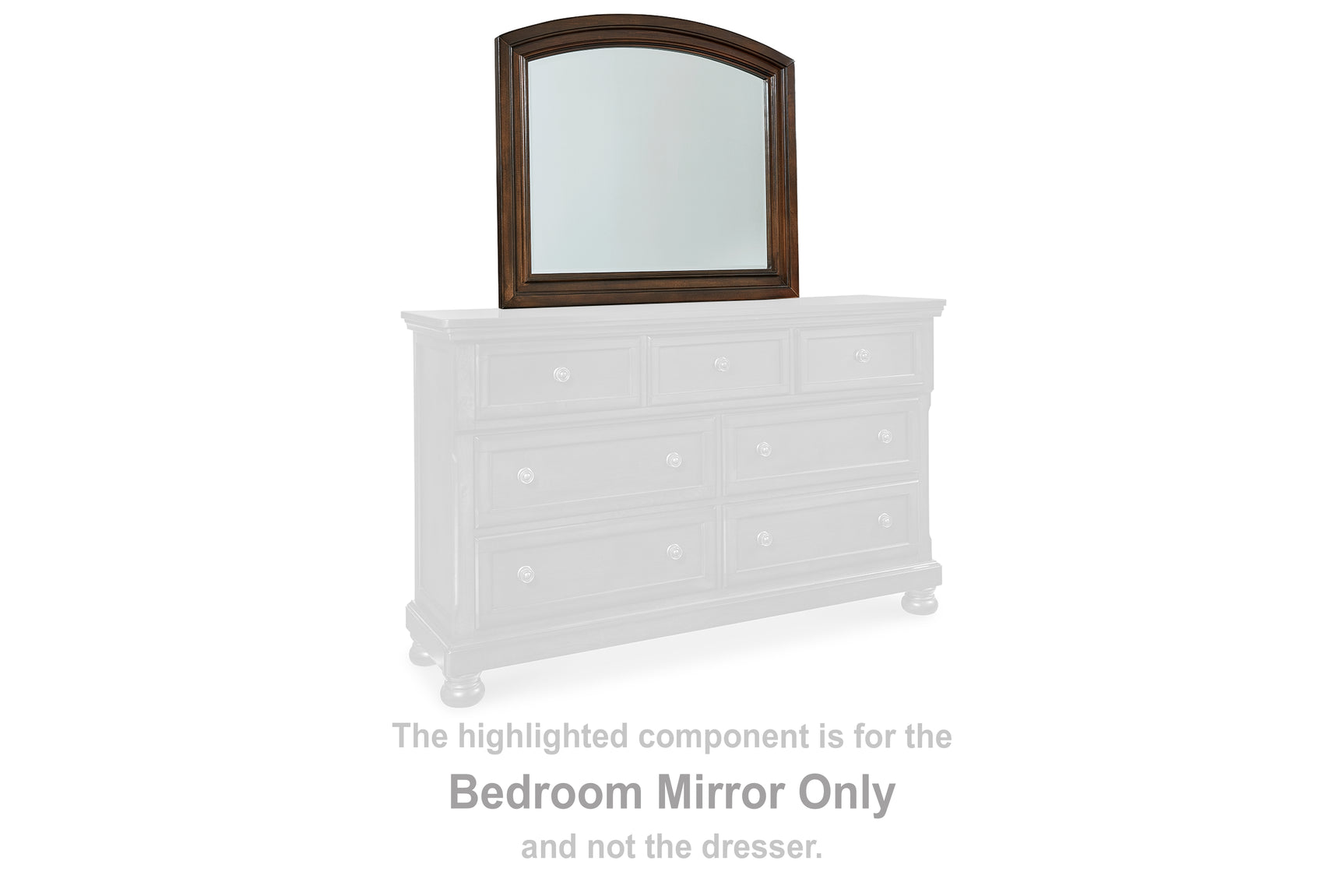 Sam's Furniture - Ashley Furniture - Porter Bedroom - Bedroom Mirror / Rustic Brown - B697-36
