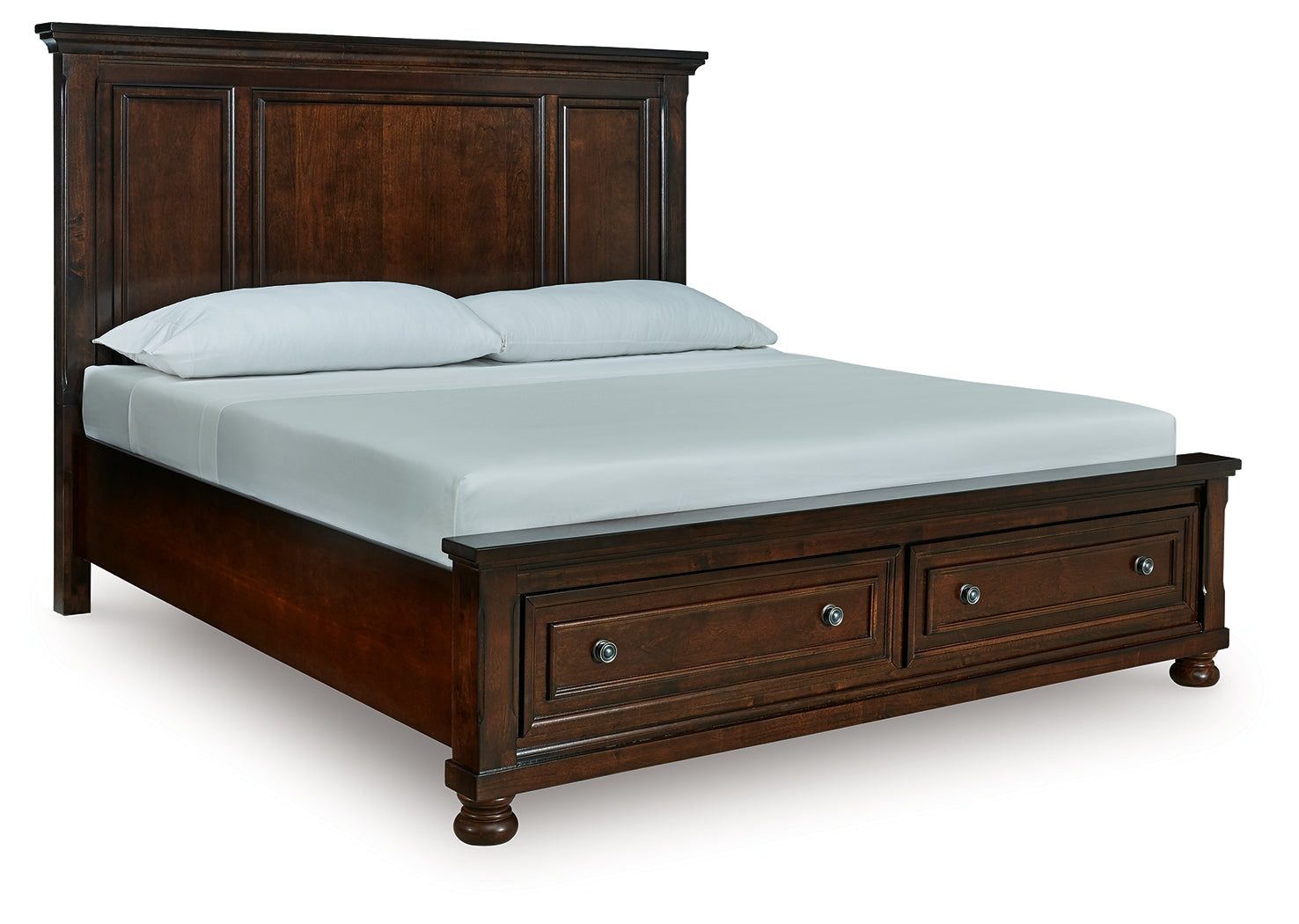 Sam's Furniture - Ashley Furniture - Porter Bedroom - California King Panel Storage Bed / Rustic Brown - B697B46
