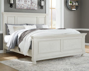 Sam's Furniture - Ashley Furniture - Robbinsdale Bedroom - King Panel Bed / Antique White - B742B6