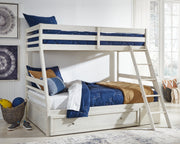 Sam's Furniture - Ashley Furniture - Robbinsdale Bedroom - Twin over Full Bunk Bed with Storage / Antique White - B742B16