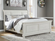 Sam's Furniture - Ashley Furniture - Robbinsdale Bedroom - King Sleigh Bed / Antique White - B742B22