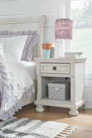 Sam's Furniture - Ashley Furniture - Robbinsdale Bedroom - One Drawer Night Stand / Antique White - B742-91