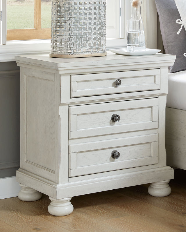 Sam's Furniture - Ashley Furniture - Robbinsdale Bedroom - King Panel Storage Bed / Antique White - B742B25