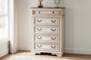 Sam's Furniture - Ashley Furniture - Realyn Bedroom - Five Drawer Chest / Two-tone - B743-46