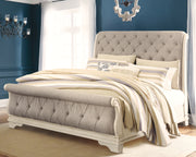 Sam's Furniture - Ashley Furniture - Realyn Bedroom - King Sleigh Bed / Chipped White - B743B11