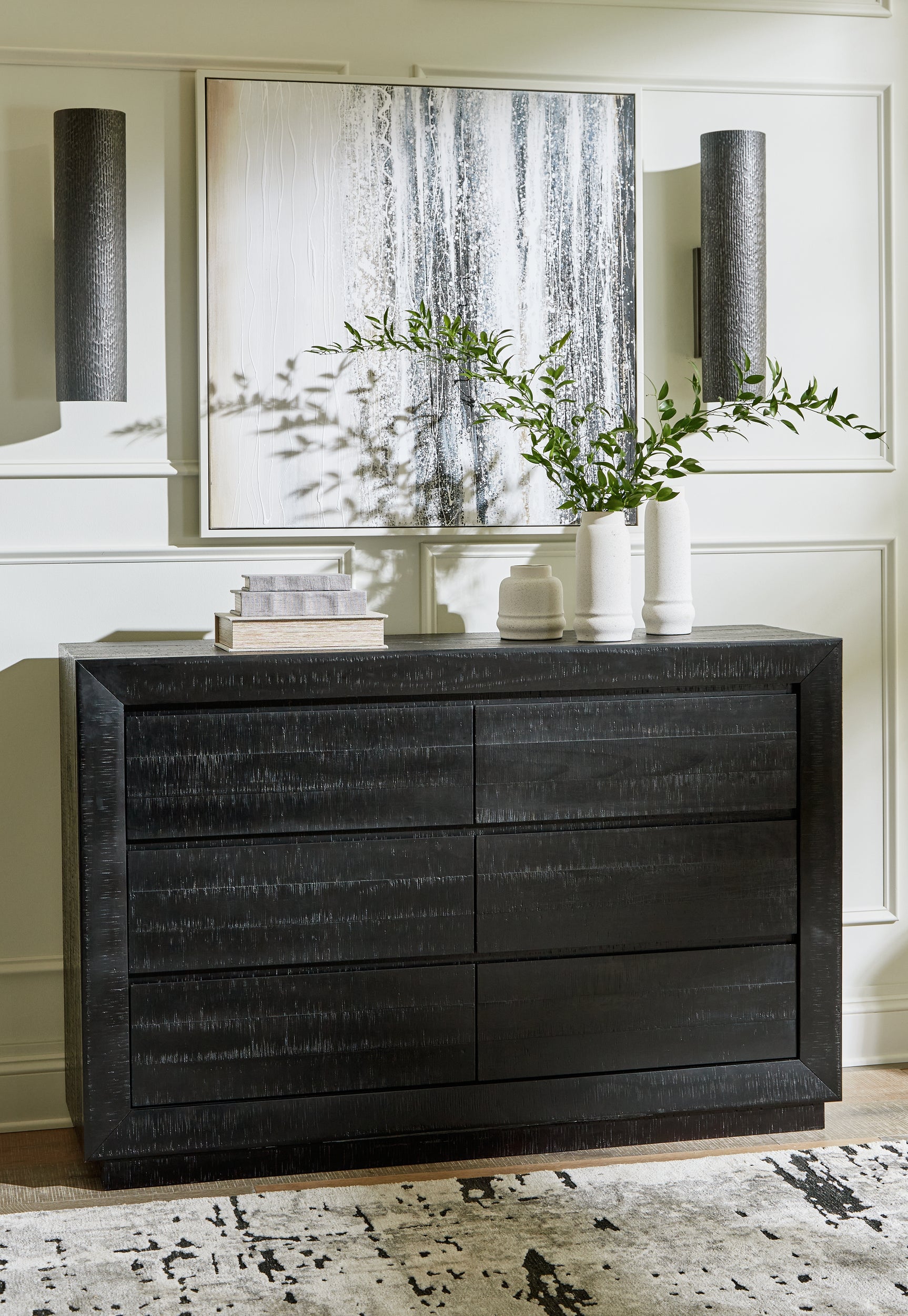 Sam's Furniture - Ashley Furniture - Londer Bedroom - Dresser / Black - B768-31