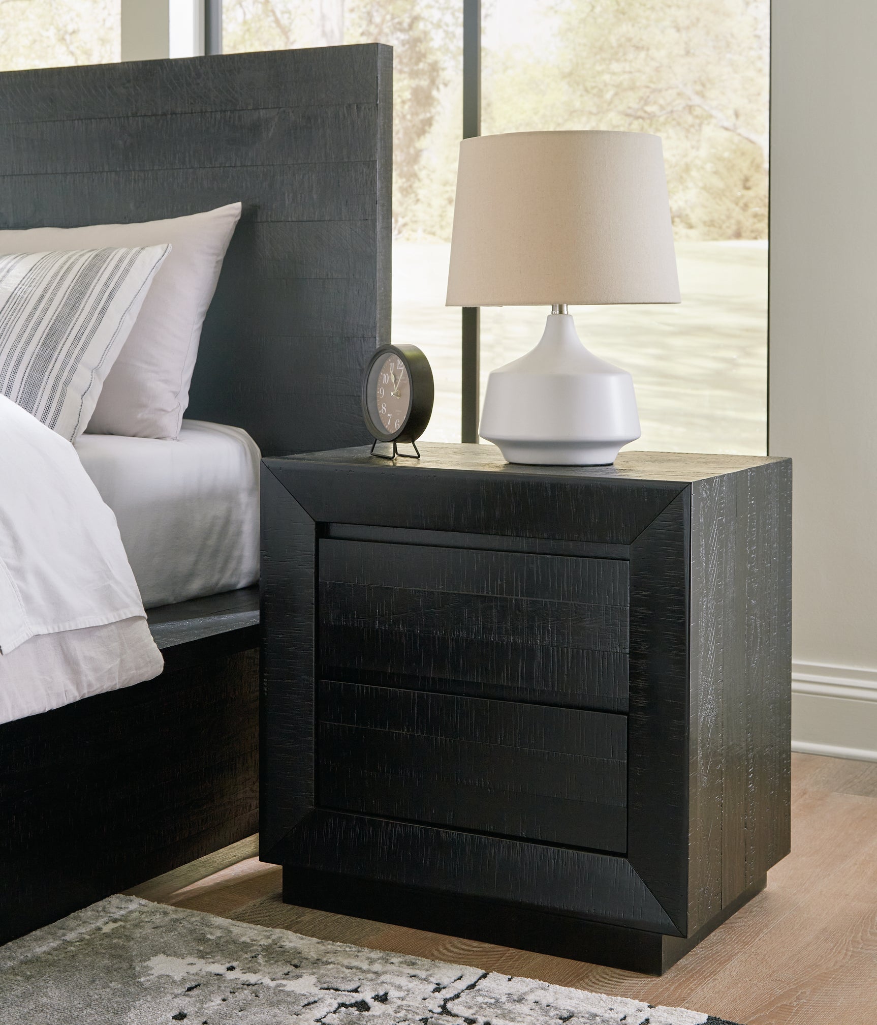 Sam's Furniture - Ashley Furniture - Londer Bedroom - California King Panel Bed / Black - B768B5