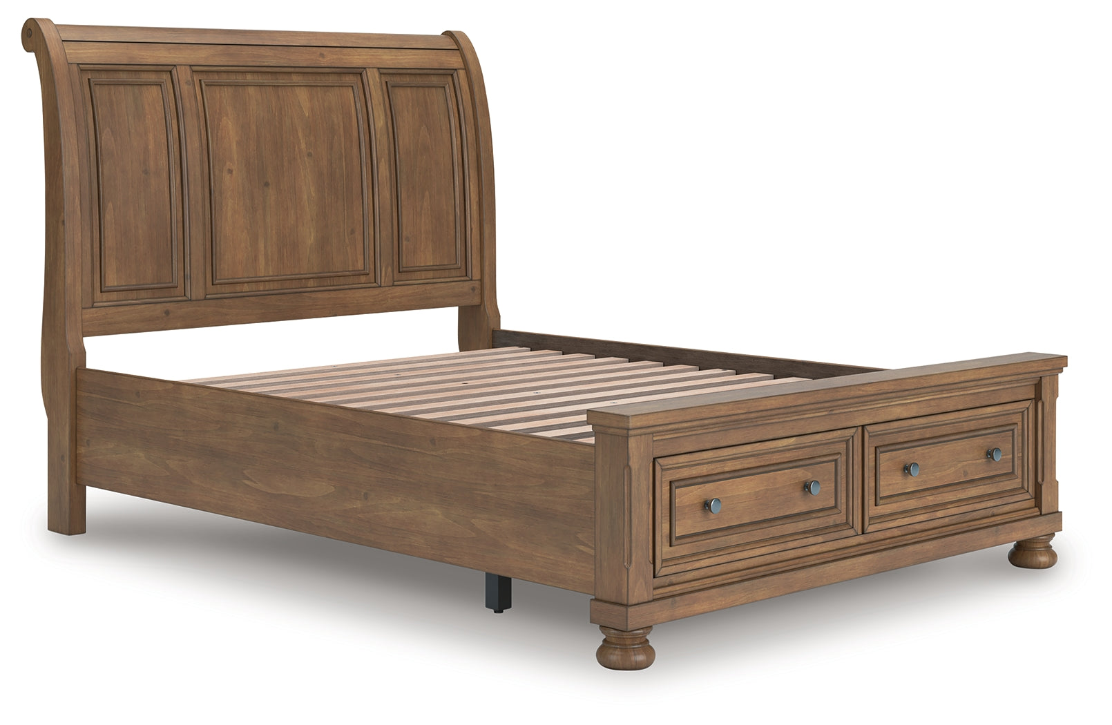 Sam's Furniture - Ashley Furniture - Feddinger Bedroom - Queen Storage Sleigh Bed / Medium Brown - PCB779B4