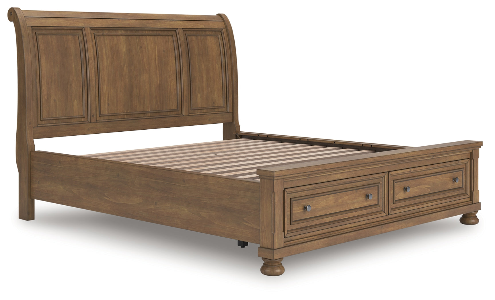 Sam's Furniture - Ashley Furniture - Feddinger Bedroom - California King Storage Sleigh Bed / Medium Brown - PCB779B9