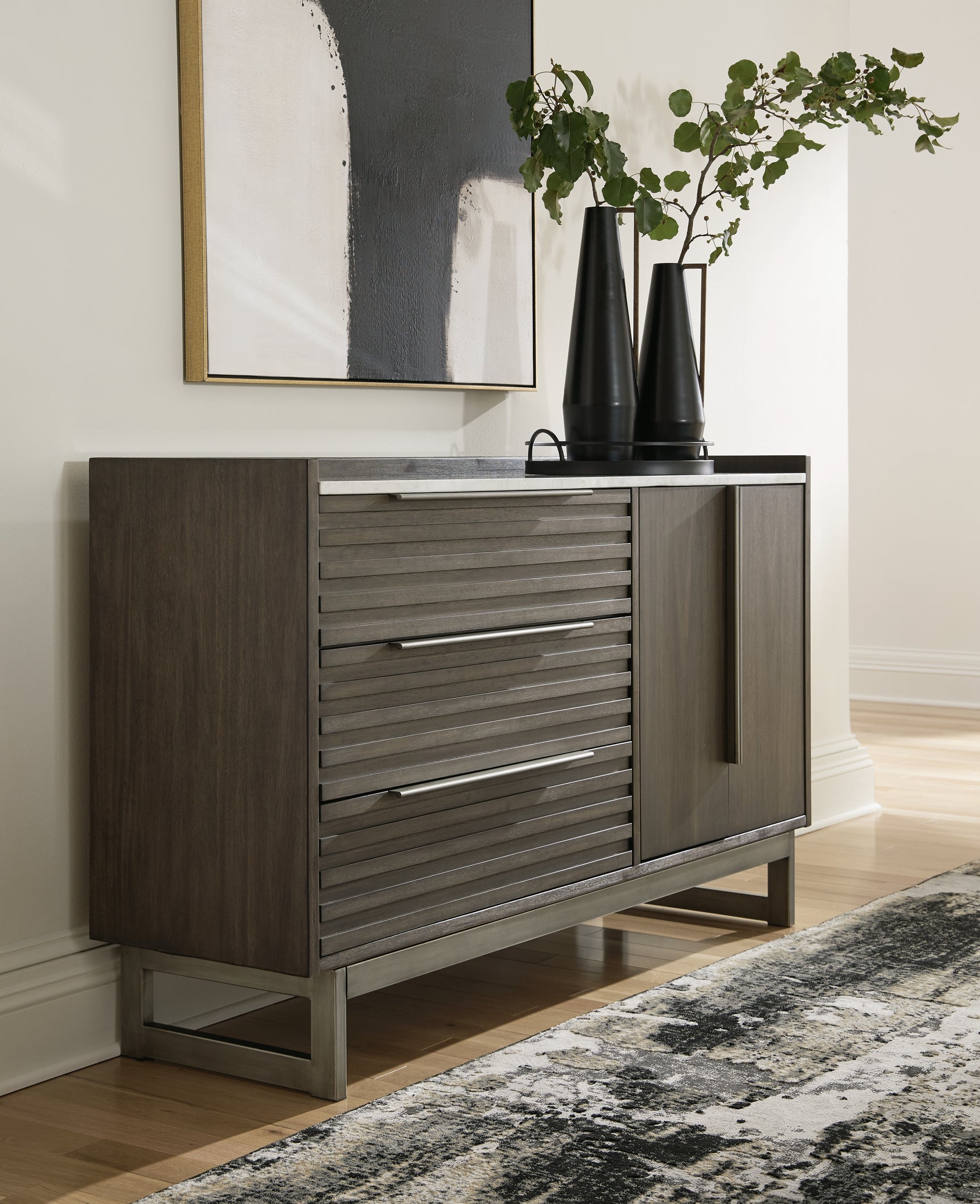 Sam's Furniture - Ashley Furniture - Arkenton Bedroom - Dresser / Grayish Brown/White - B786-31