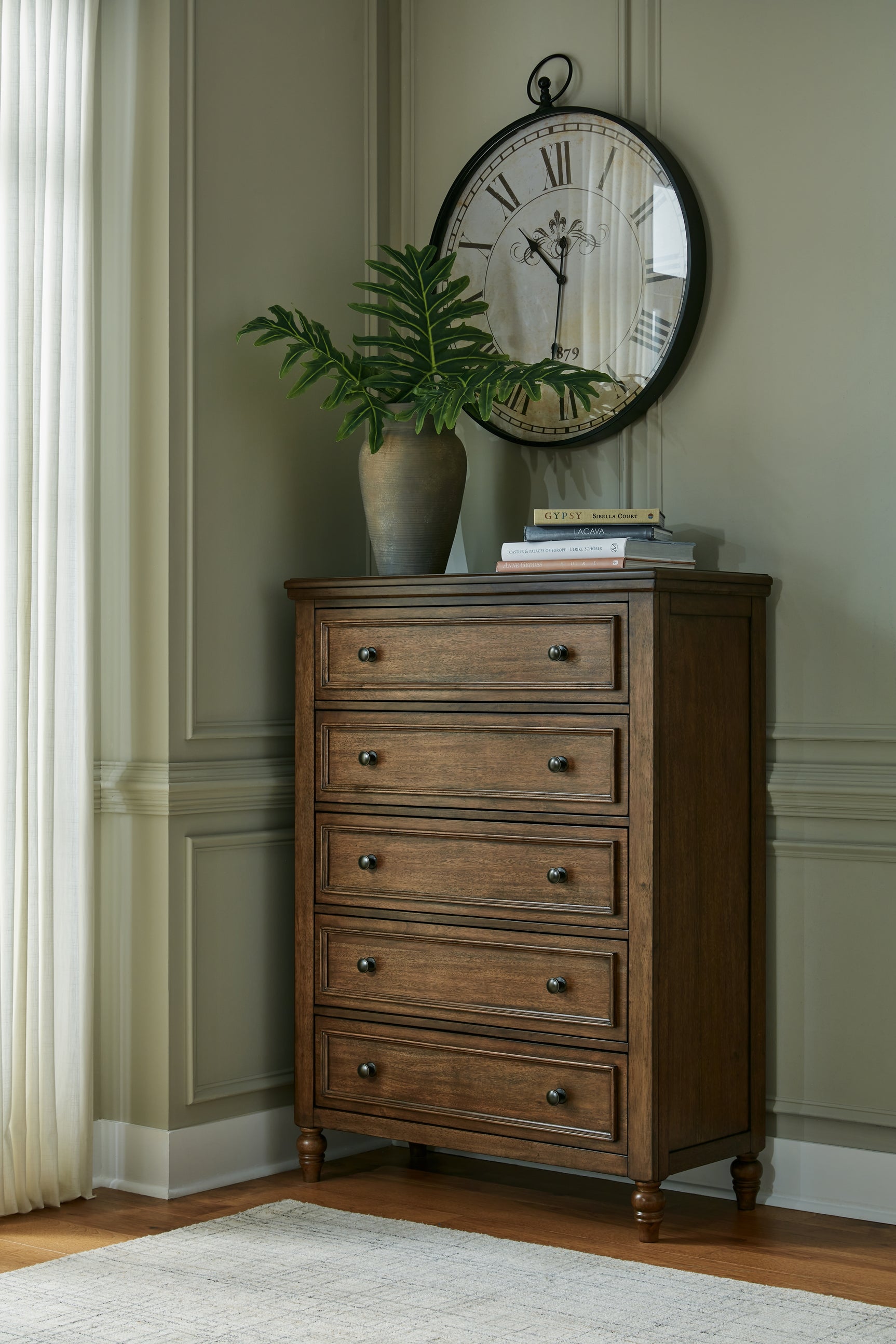 Sam's Furniture - Ashley Furniture - Sturlayne Bedroom - Five Drawer Chest / Brown - B787-46