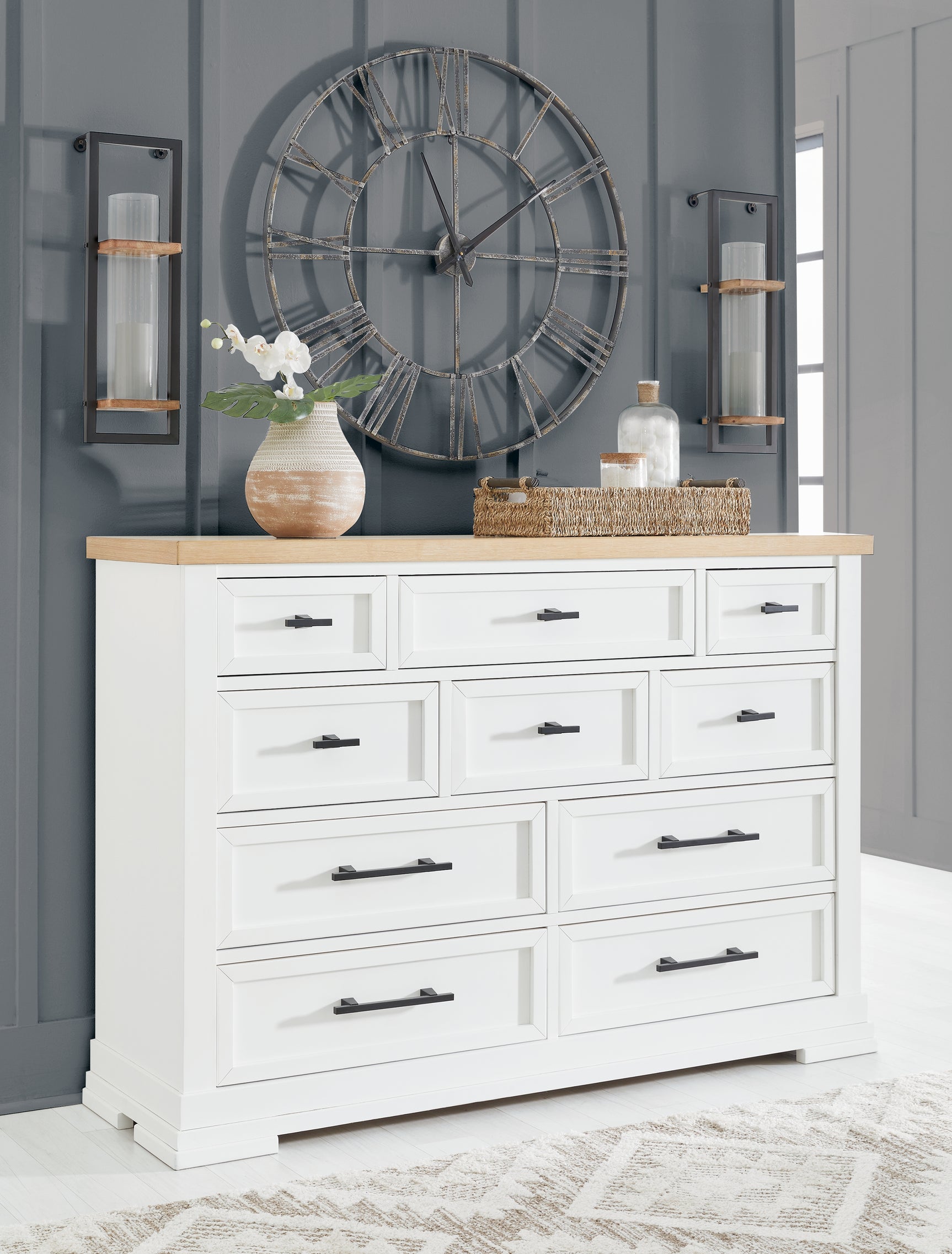 Sam's Furniture - Ashley Furniture - Ashbryn Bedroom - Dresser / White/Natural - B844-31