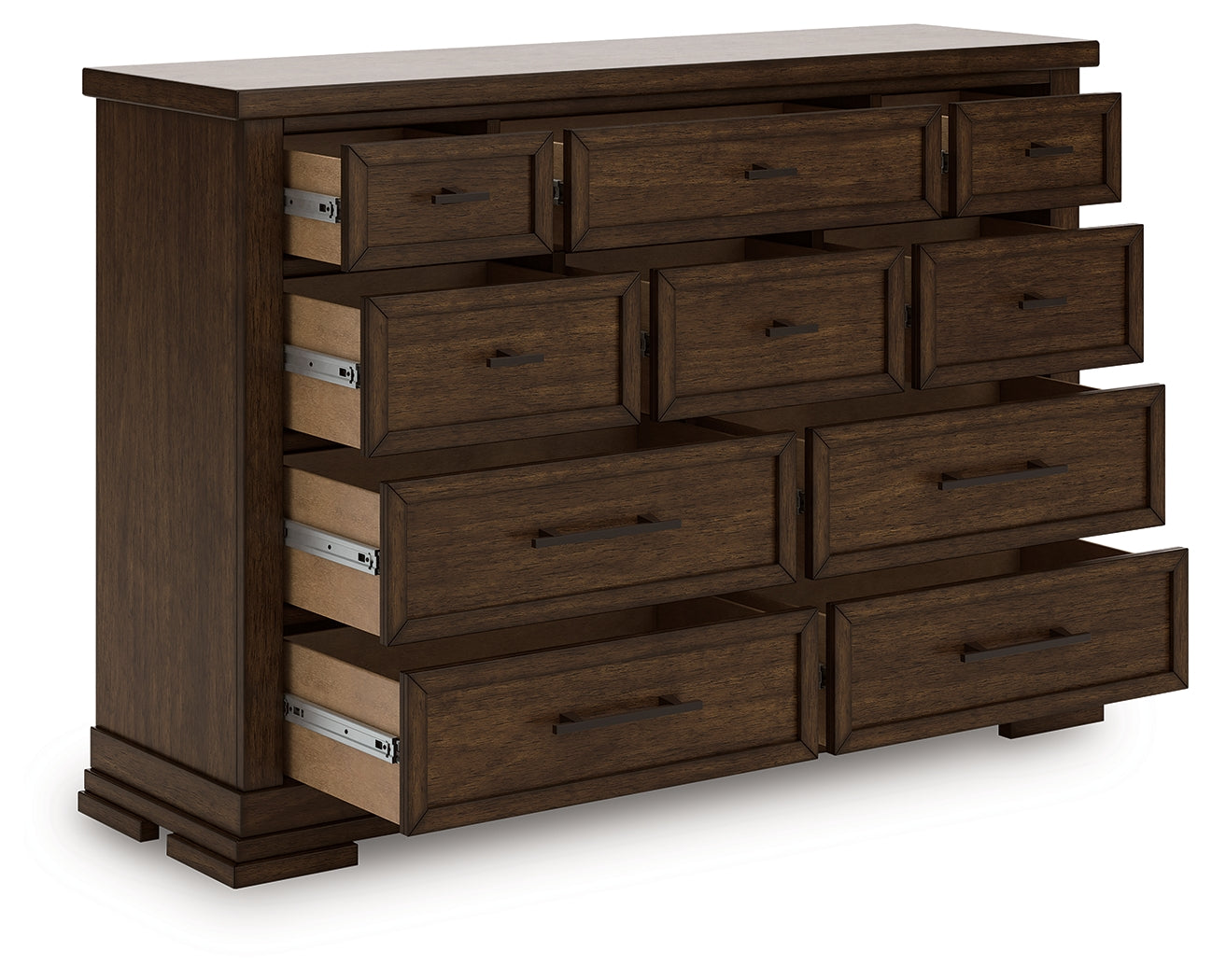 Sam's Furniture - Ashley Furniture - Taffenbrook Bedroom - Three Drawer Night Stand / Medium Brown - B849-93