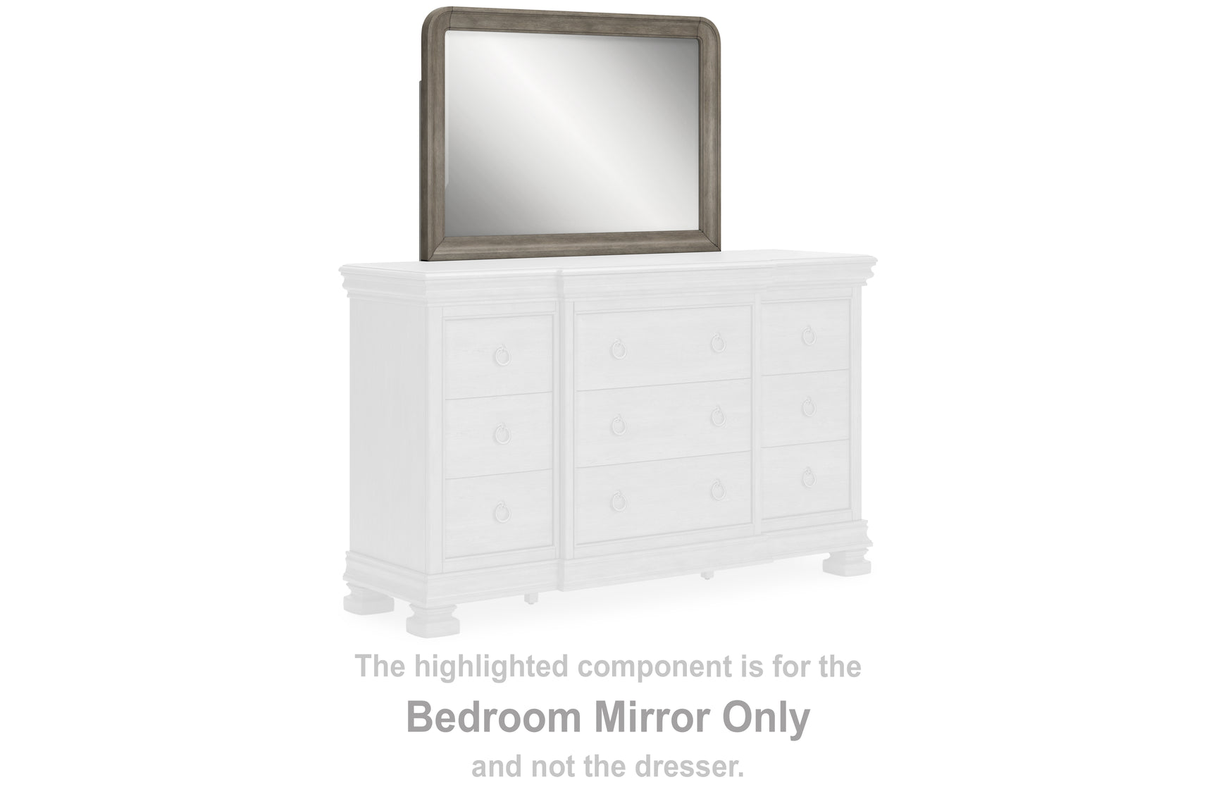 Sam's Furniture - Ashley Furniture - Lexorne Bedroom - Bedroom Mirror / Gray - B924-36