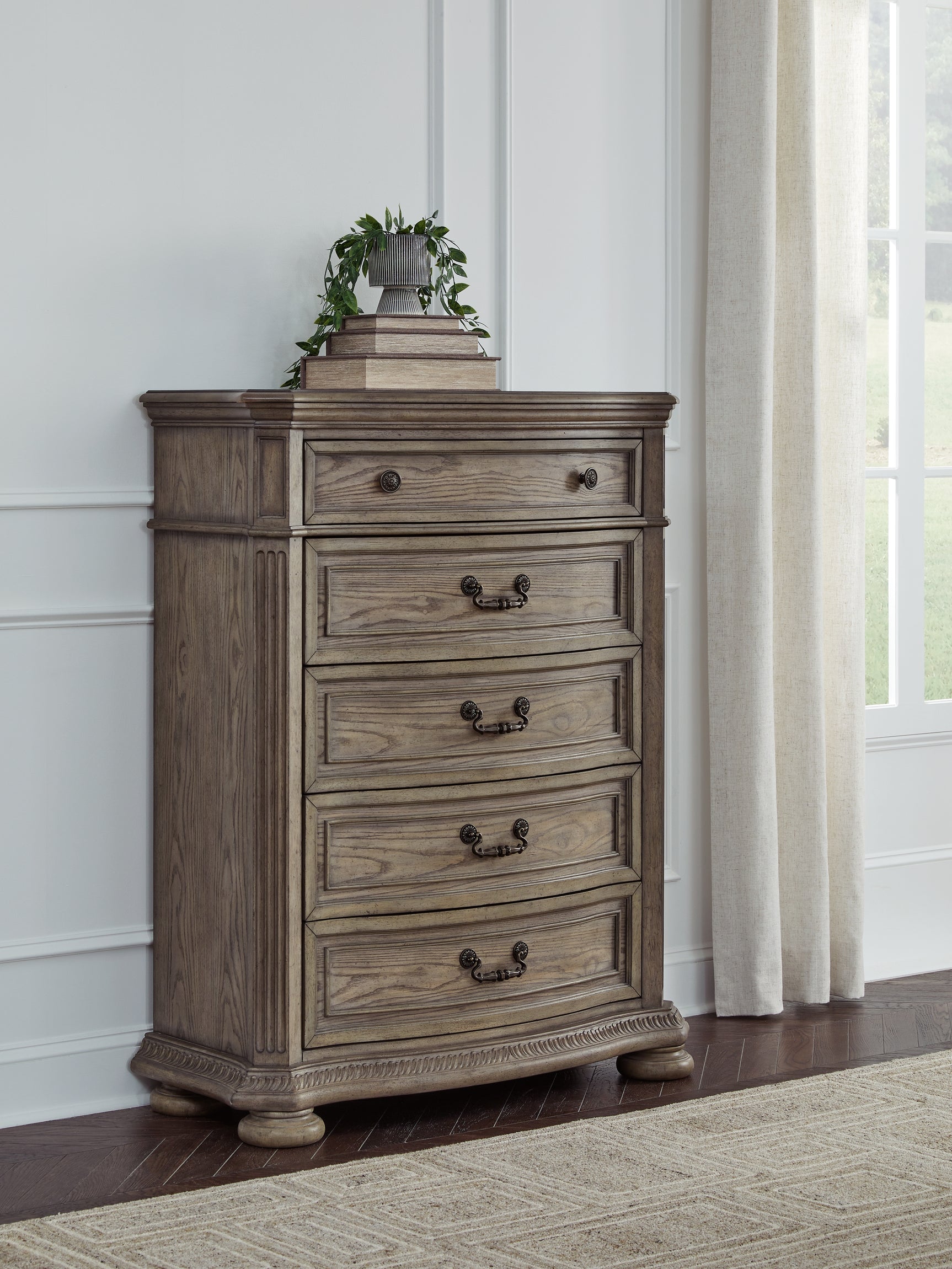 Sam's Furniture - Ashley Furniture - Ardenfield Bedroom - Five Drawer Chest / Light Brown - B944-46