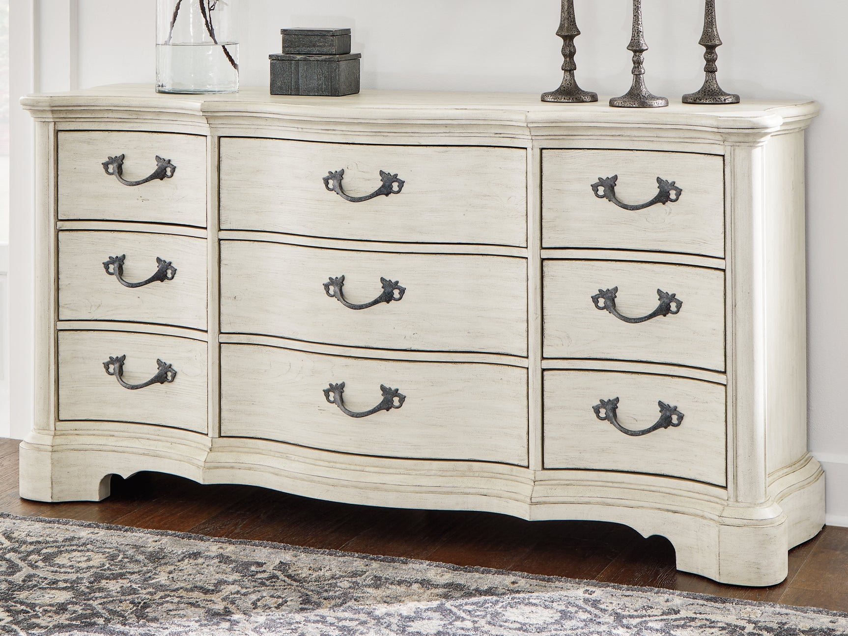 Sam's Furniture - Ashley Furniture - Arlendyne Bedroom - California King Upholstered Bed / Antique White - B980B5
