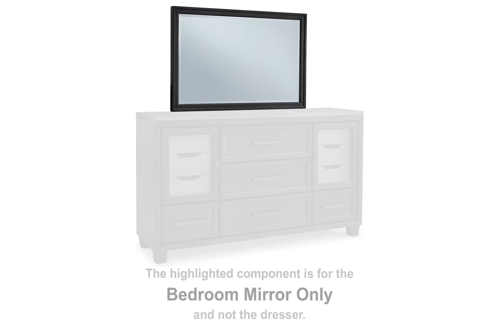 Sam's Furniture - Ashley Furniture - Foyland Bedroom - Bedroom Mirror / Black - B989-36