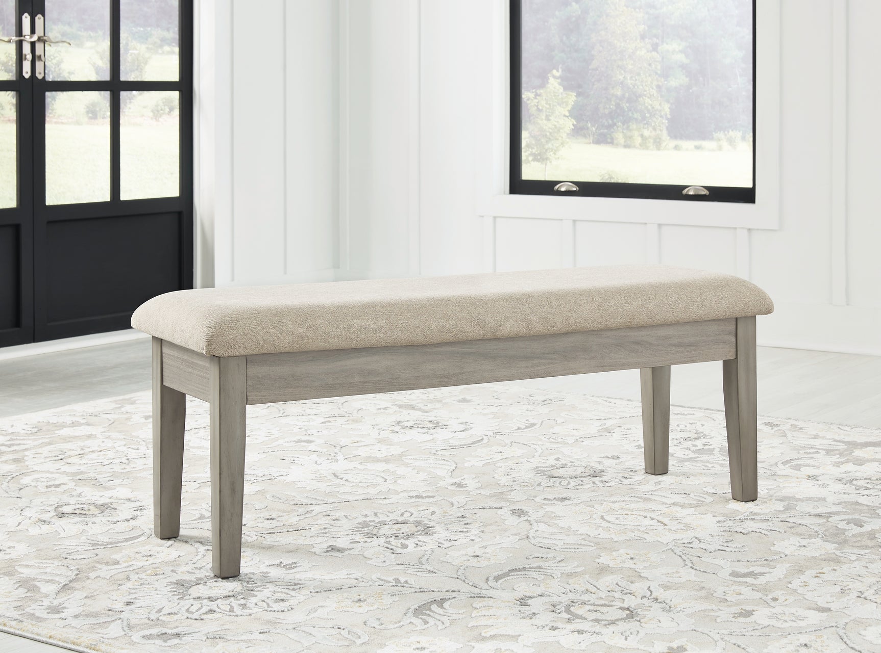 Sam's Furniture - Ashley Furniture - Parellen Dining Room - Upholstered Storage Bench / Beige/Gray - D291-00