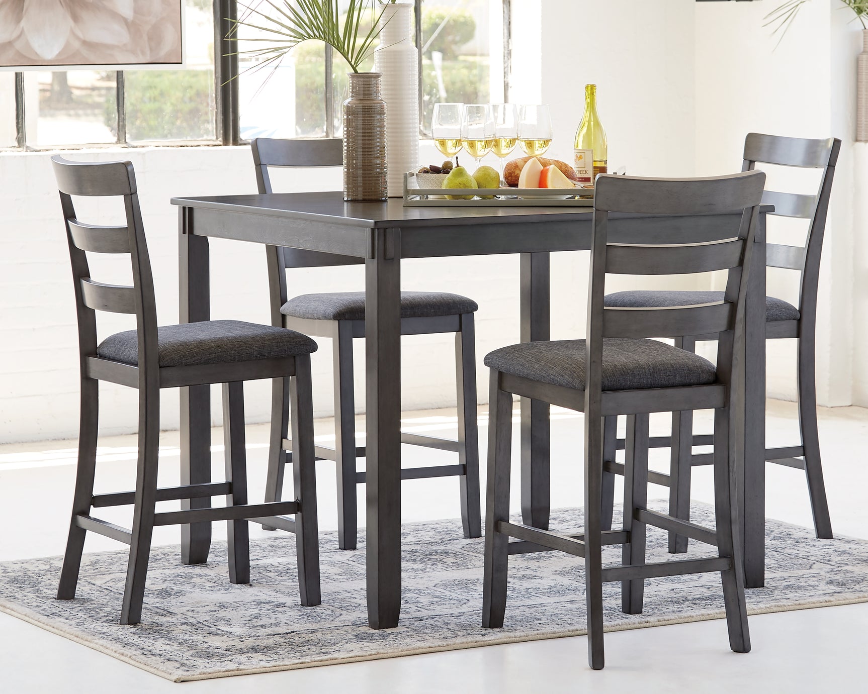 Sam's Furniture - Ashley Furniture - Bridson Dining Room - RECT DRM Table Set (6/CN) / Gray - D383-325