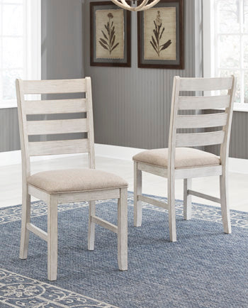 Sam's Furniture - Ashley Furniture - Skempton Dining Room - Dining Chair (Set of 2) / White/Light Brown - D394-01X2