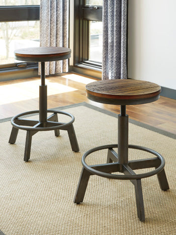 Sam's Furniture - Ashley Furniture - Torjin Dining Room - Counter Height Stool (Set of 2) / Brown/Gray - D440-024X2