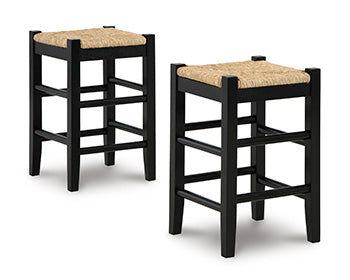 Sam's Furniture - Ashley Furniture - Mirimyn Dining Room - Counter Height Bar Stool (Set of 2) / Black - D508-124X2