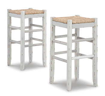 Sam's Furniture - Ashley Furniture - Mirimyn Dining Room - Bar Height Bar Stool (Set of 2) / White - D508-230X2