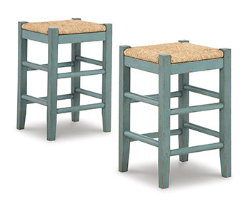 Sam's Furniture - Ashley Furniture - Mirimyn Dining Room - Counter Height Bar Stool (Set of 2) / Teal - D508-324X2