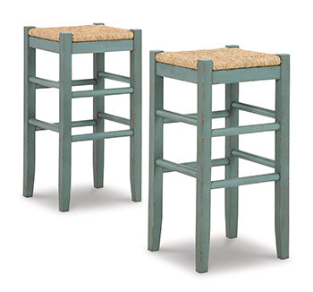 Sam's Furniture - Ashley Furniture - Mirimyn Dining Room - Bar Height Bar Stool (Set of 2) / Teal - D508-330X2