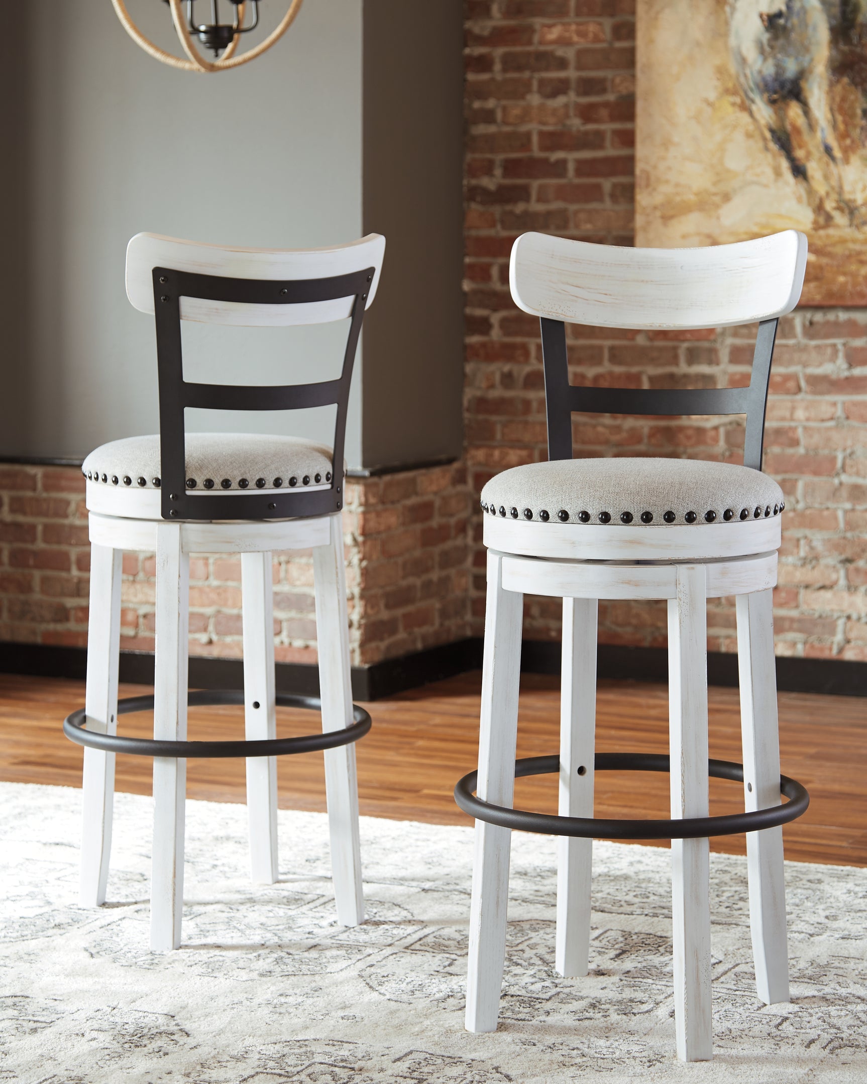 Sam's Furniture - Ashley Furniture - Valebeck Dining Room - UPH Swivel Stool (1/CN) / Black - D546-824