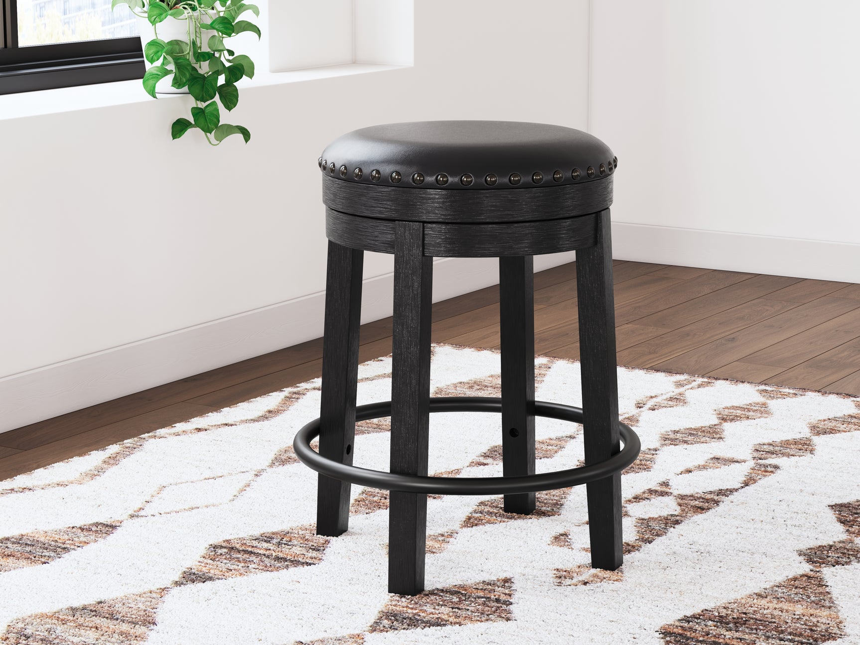 Sam's Furniture - Ashley Furniture - Valebeck Dining Room - UPH Swivel Stool (1/CN) / Black - D546-824