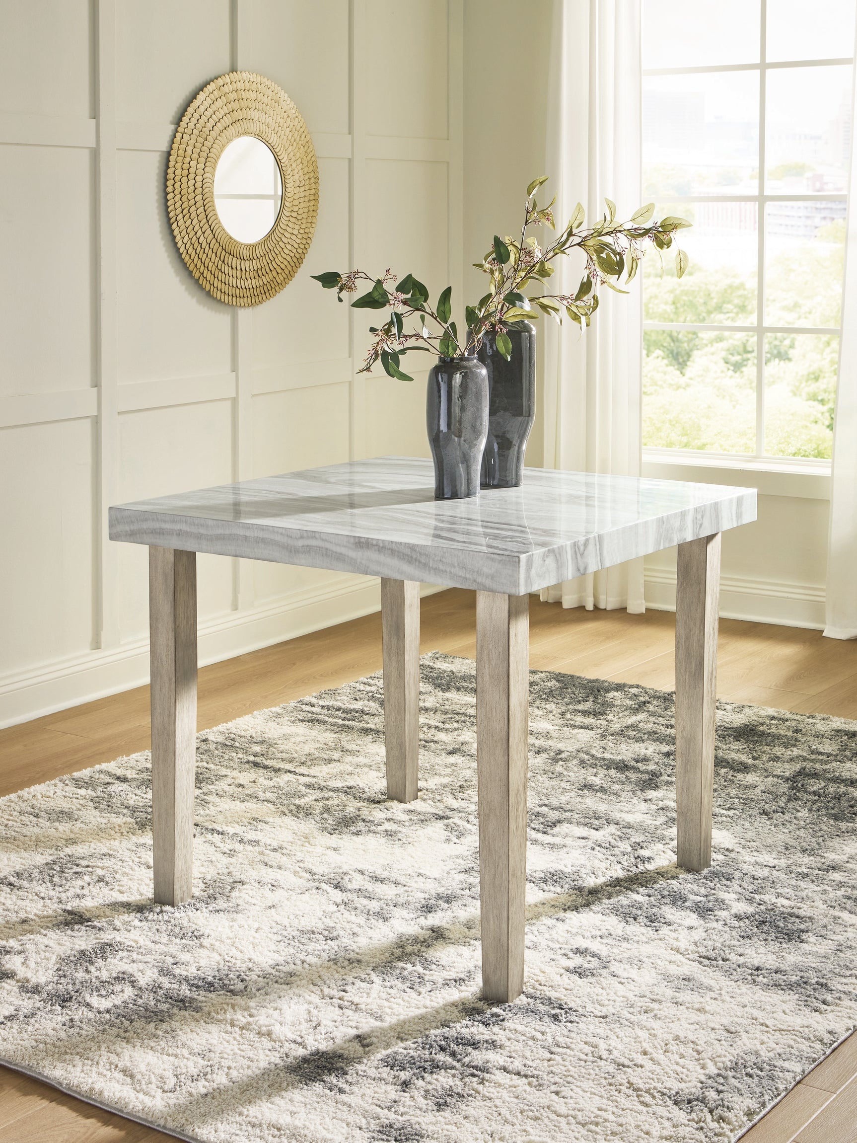 Sam's Furniture - Ashley Furniture - Larawyn Dining Room - Square DRM Counter Table / Bisque - PCD575-13