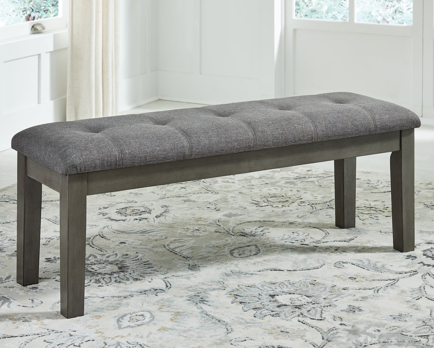 Sam's Furniture - Ashley Furniture - Hallanden Dining Room - Large UPH Dining Room Bench / Two-tone Gray - D589-00