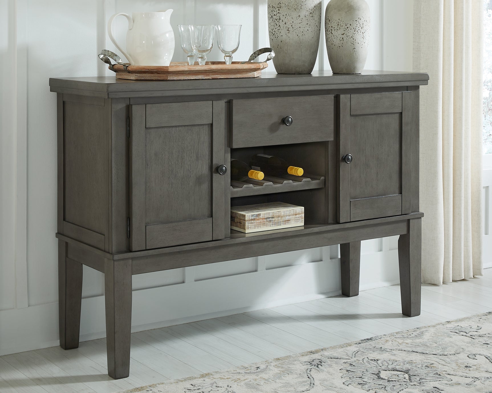 Sam's Furniture - Ashley Furniture - Hallanden Dining Room - Dining Room Server / Gray - D589-60