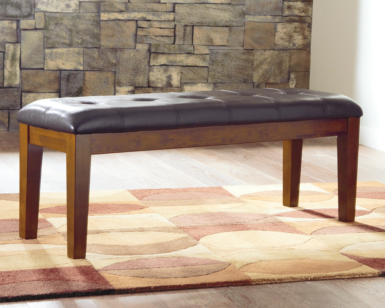 Sam's Furniture - Ashley Furniture - Ralene Dining Bench - Large UPH Dining Room Bench / Medium Brown / 50"W x 16"D x 19"H - D594-00
