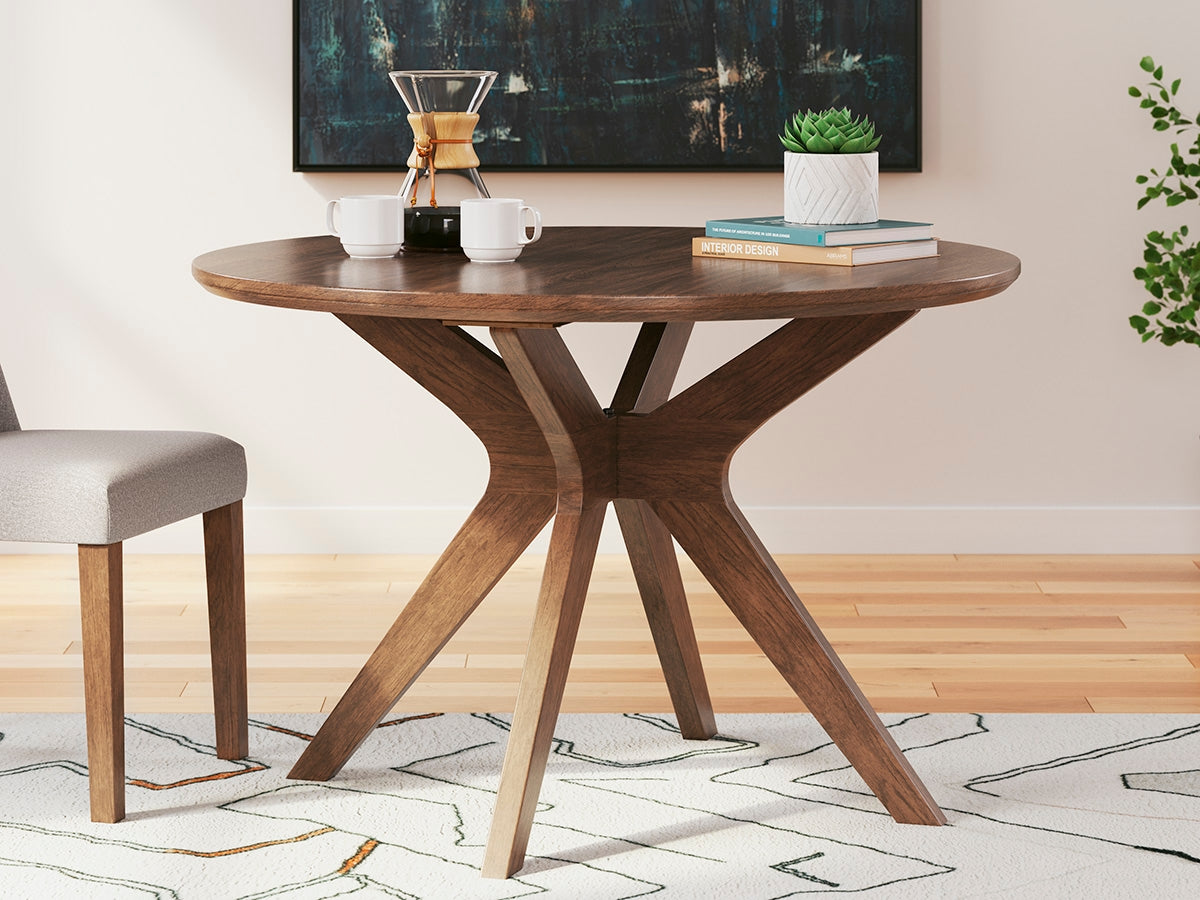 Sam's Furniture - Ashley Furniture - Lyncott Dining Room - Round Dining Room Table / Brown - D615-15