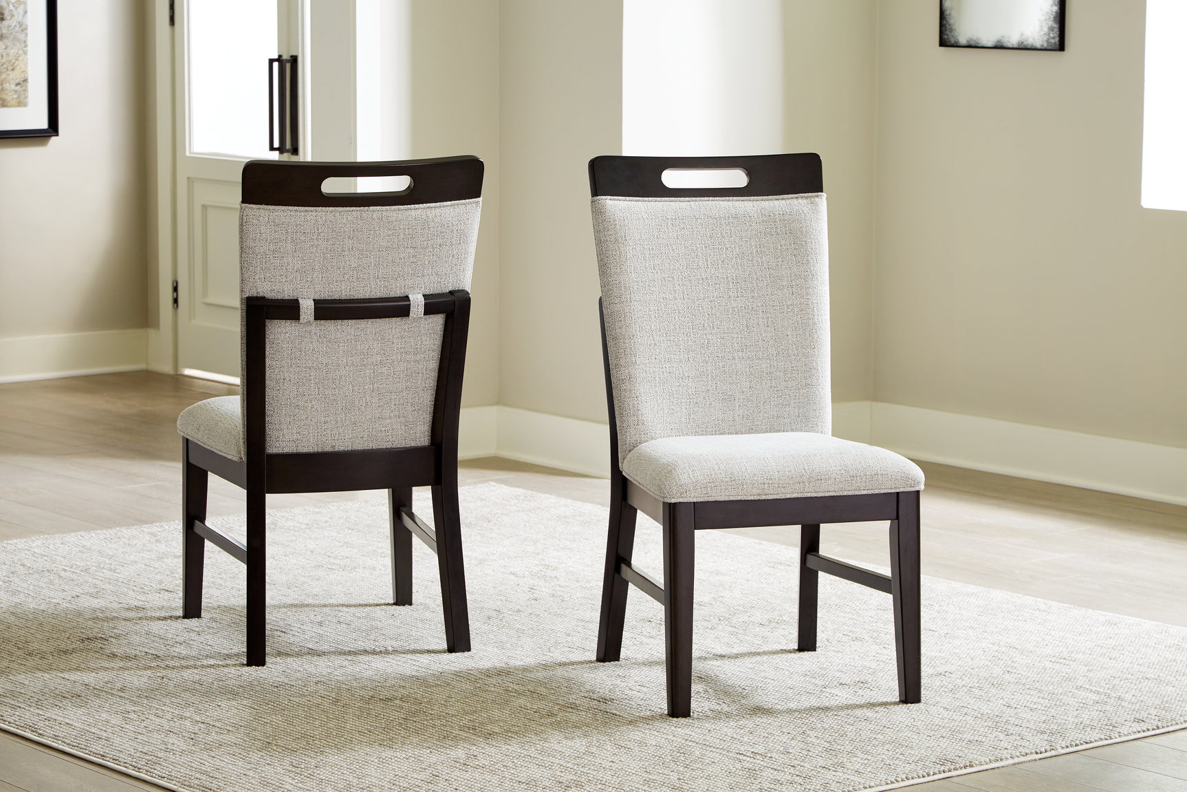Sam's Furniture - Ashley Furniture - Neymorton Dining Room - Dining Chair (Set of 2) / Dark Grayish Brown - D618-01X2