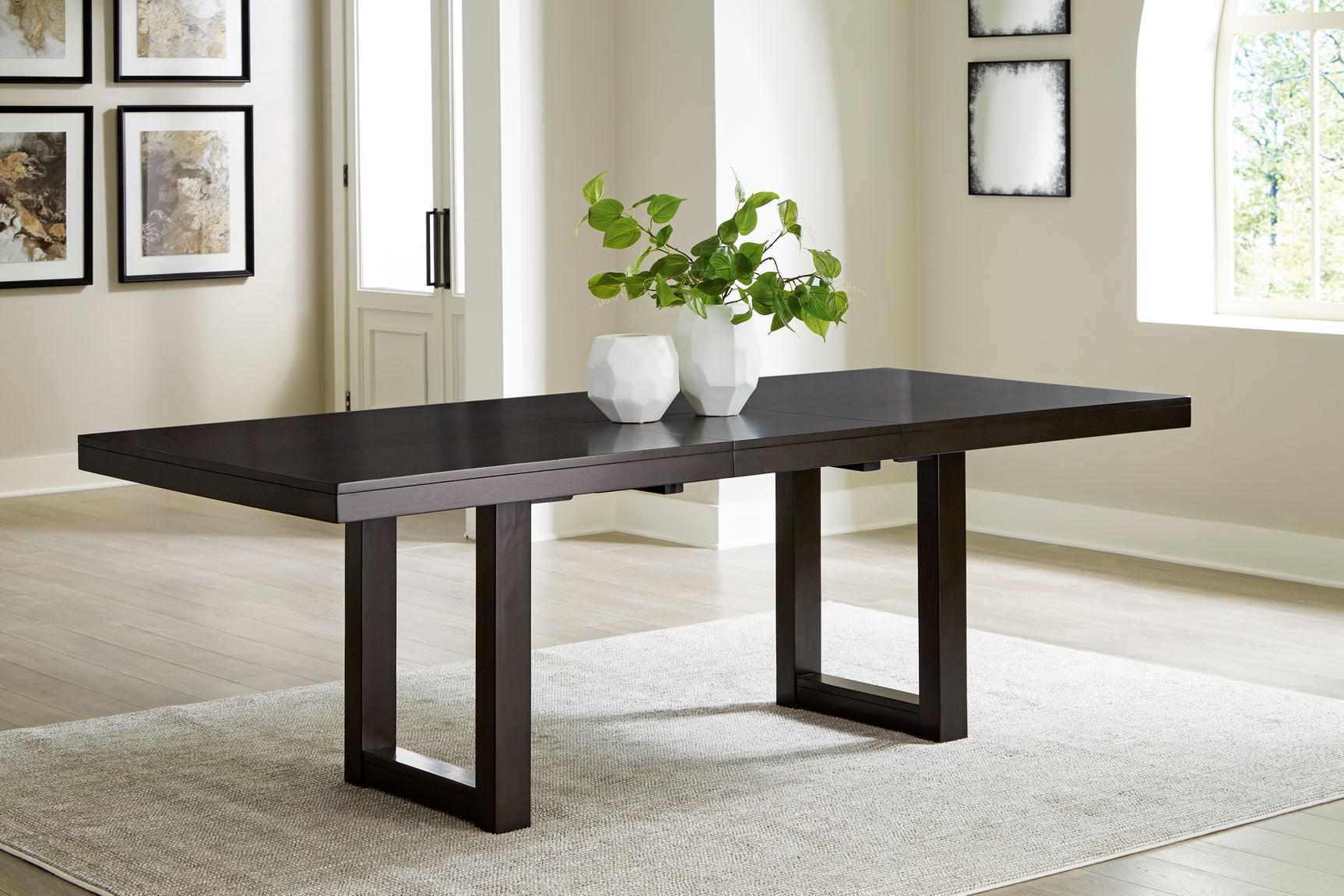 Sam's Furniture - Ashley Furniture - Neymorton Dining Room - RECT Dining Room Counter Table / Dark Grayish Brown - D618-13