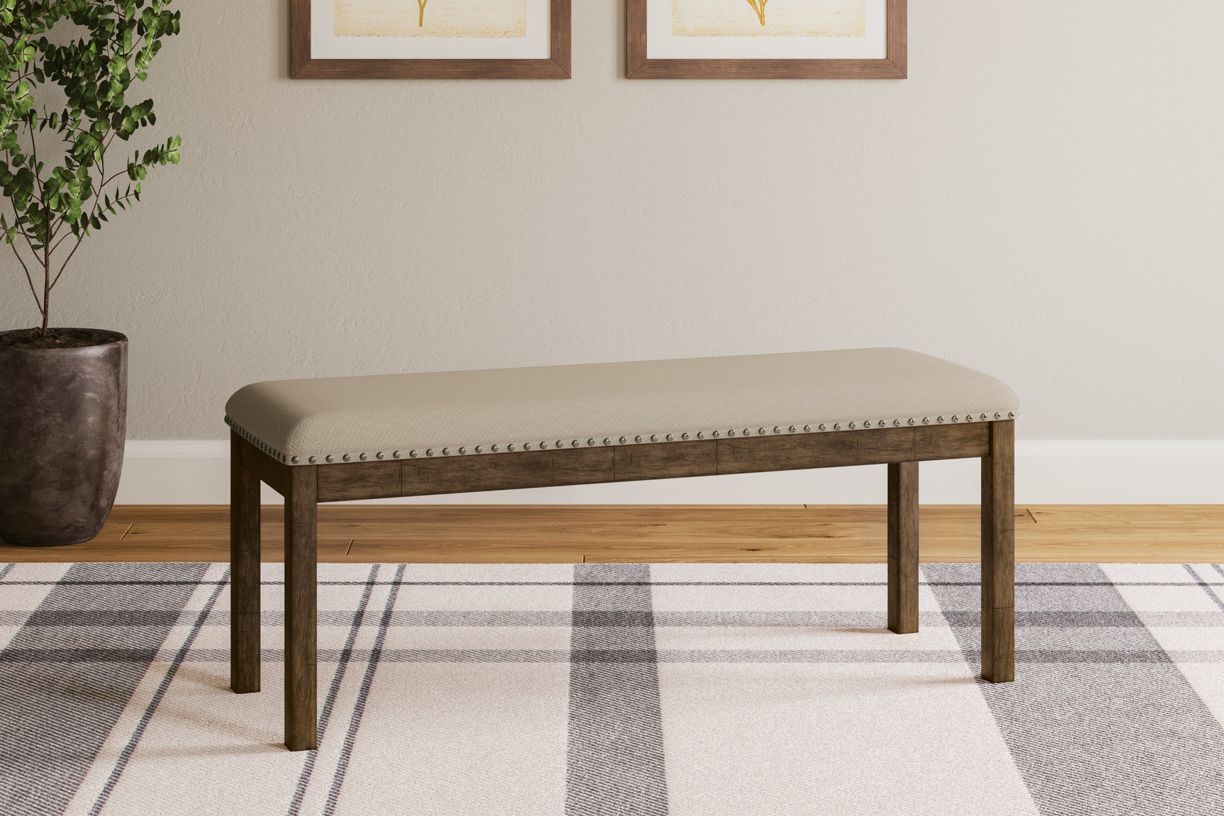 Sam's Furniture - Ashley Furniture - Moriville Dining Room - Upholstered Bench / Beige / 48"W x 17"D x 20"H - D631-00