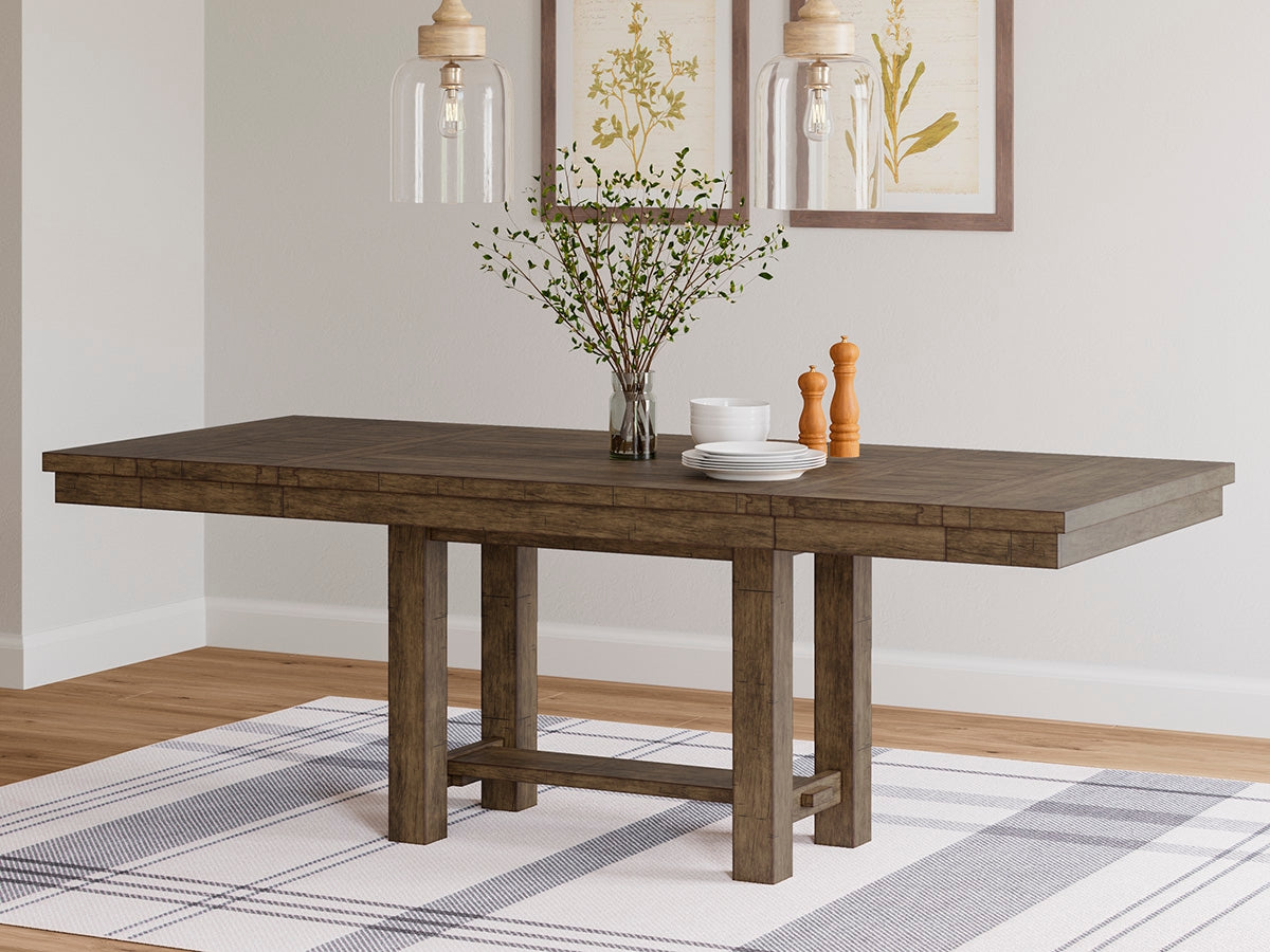 Sam's Furniture - Ashley Furniture - Moriville Dining Room - RECT Dining Room EXT Table / Grayish Brown / 36"W x 86"D x 30"H - D631-45