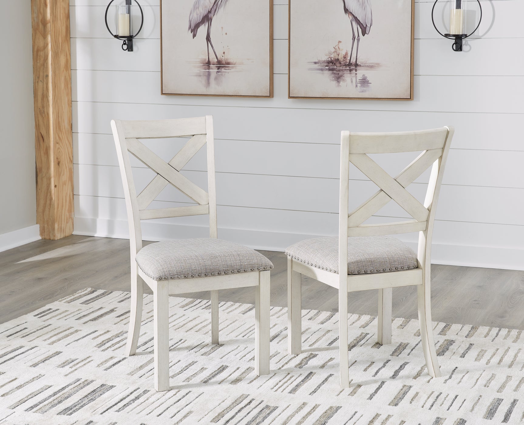 Sam's Furniture - Ashley Furniture - Robbinsdale Dining Room - Dining Chair (Set of 2) / Antique White - D642-01X2