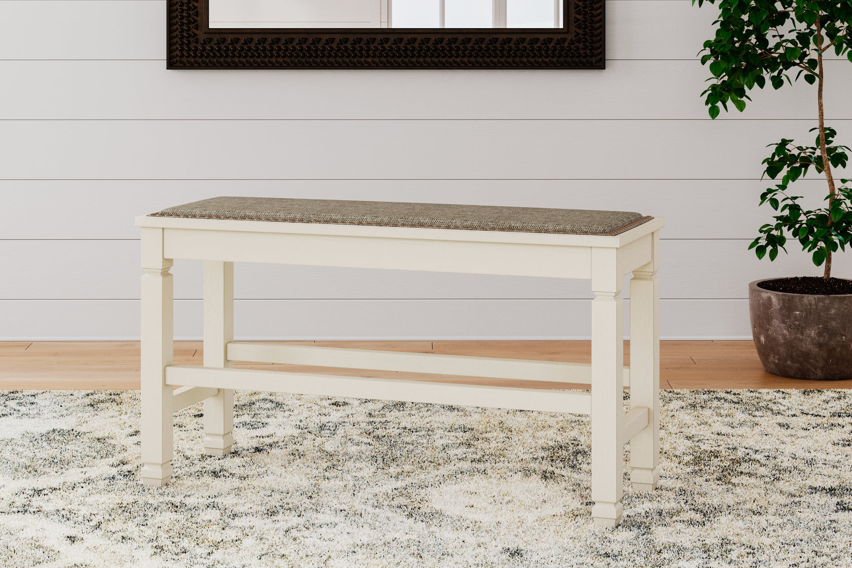 Sam's Furniture - Ashley Furniture - Bolanburg Dining Room - DBL Counter UPH Bench (1/CN) / Two-tone - D647-09