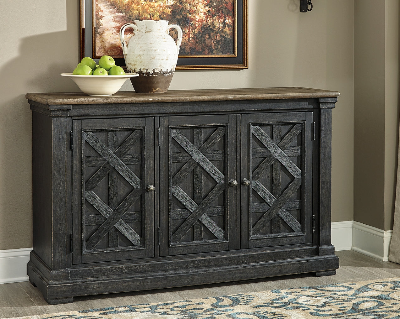 Sam's Furniture - Ashley Furniture - Tyler Creek Dining Room - Dining Room Server / Black/Gray / 58"W x 18"D x 36"H - D736-60